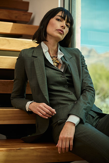 Olive Glen Plaid Suit