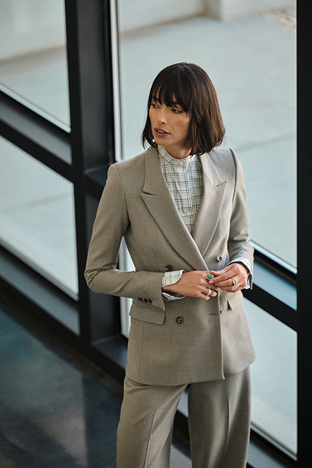 Gray Tricotine Suit
