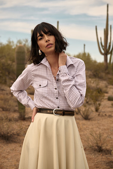Brown & Blue Checked Shirt