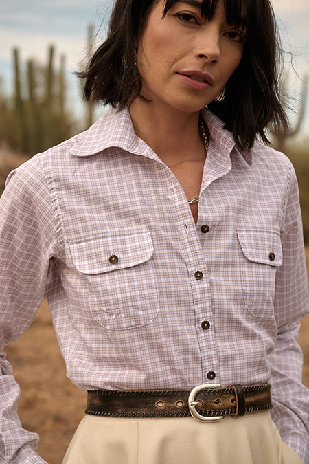 Brown & Blue Checked Shirt