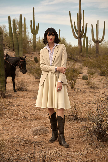 White Flannel Skirt