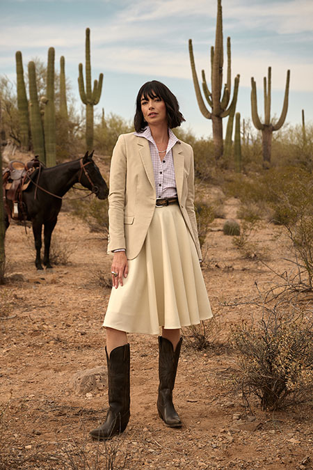 Women's FW26 Lookbook                                                                                                                                                                                                                                     , White Flannel Skirt