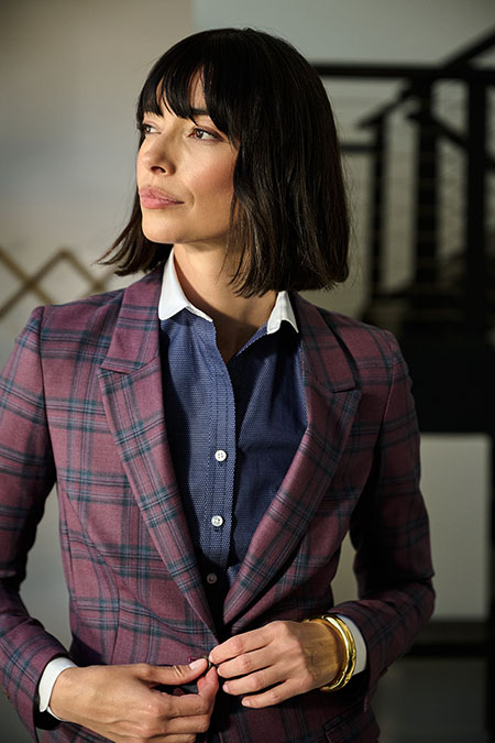 Cranberry Tartan Jacket