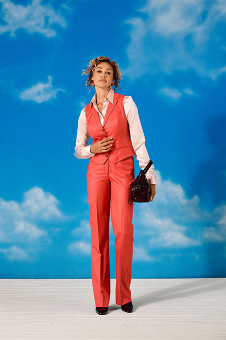 Women's Holland & Sherry Royal Mile Capsule                                                                                                                                                                                                               , Coral Trina Pant