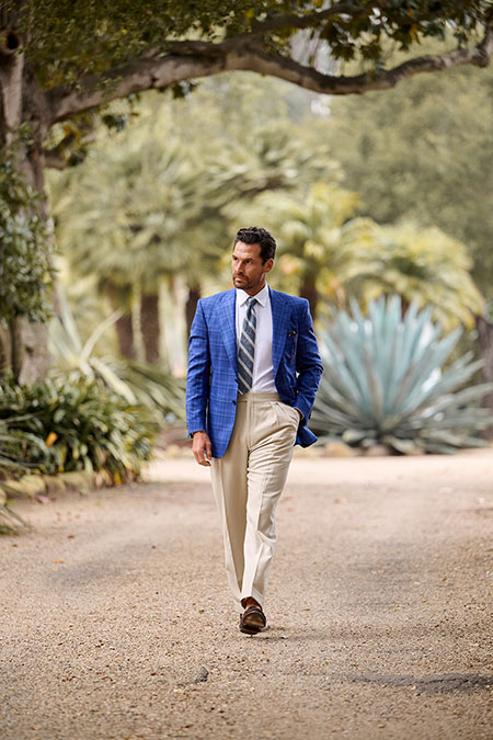 Royal Blue Plaid Jacket