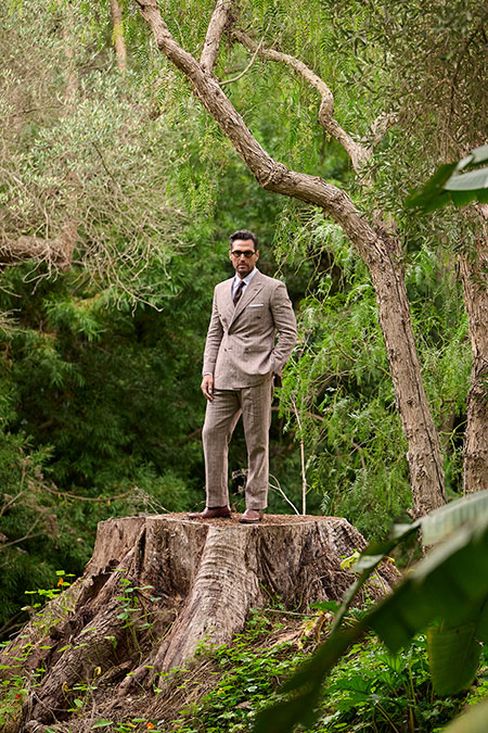 Brown & Cream Glen Check Suit