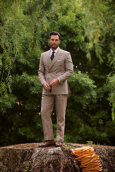 Brown & Cream Glen Check Suit