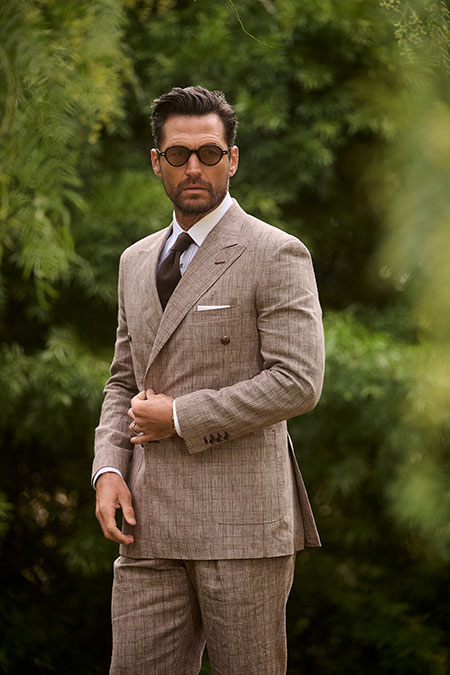 Brown & Cream Glen Check Suit
