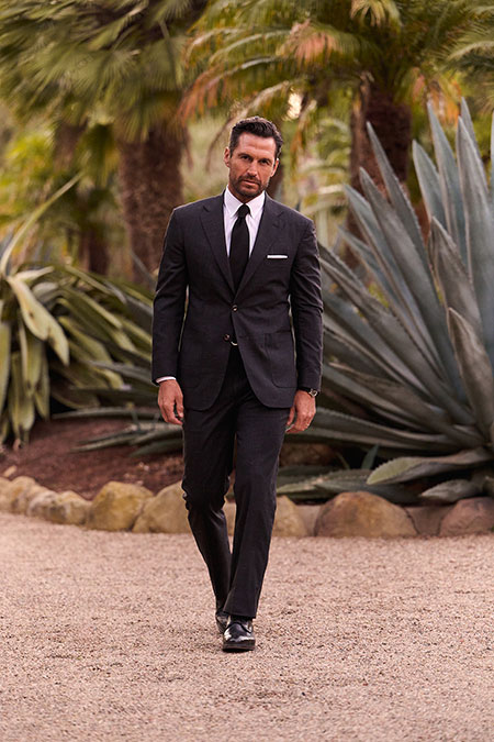 Charcoal Wool/Silk/Linen Suit