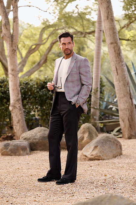 Charcoal Wool/Silk/Linen Trousers