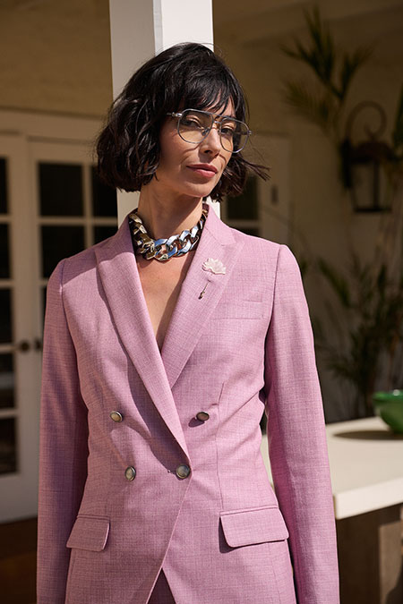 Mauve Mocleno Skirt Suit