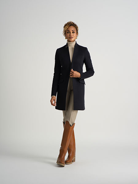 Long Navy Cashmere Jacket