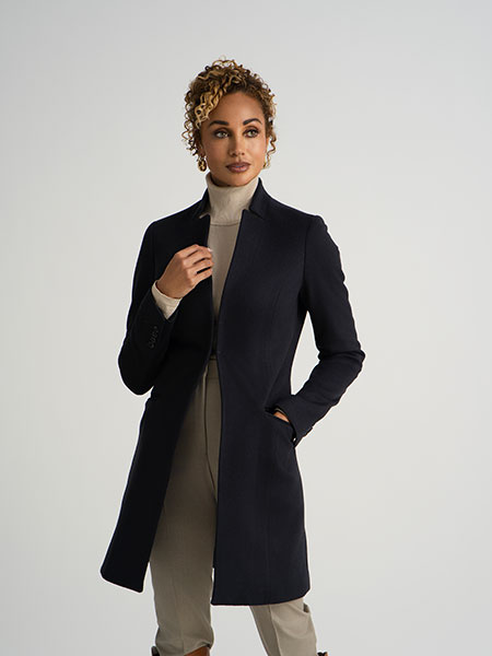 Long Navy Cashmere Jacket