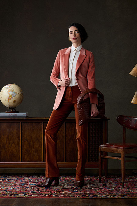 Terracotta Corduroy Trousers
