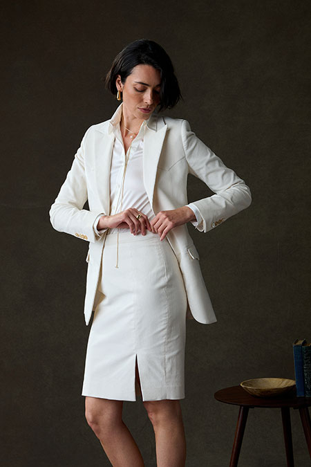 Ivory Corduroy Western Suit