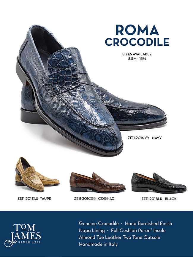                                                                                                                                                                                                                                                           , Roma Crocodile Penny Loafer