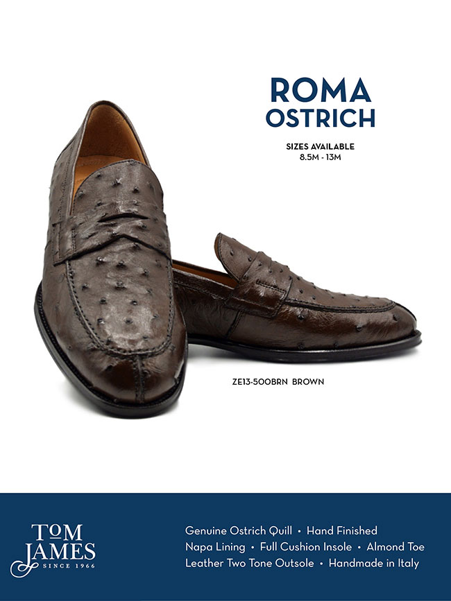                                                                                                                                                                                                                                                           , Roma Ostrich Quill Penny Loafer