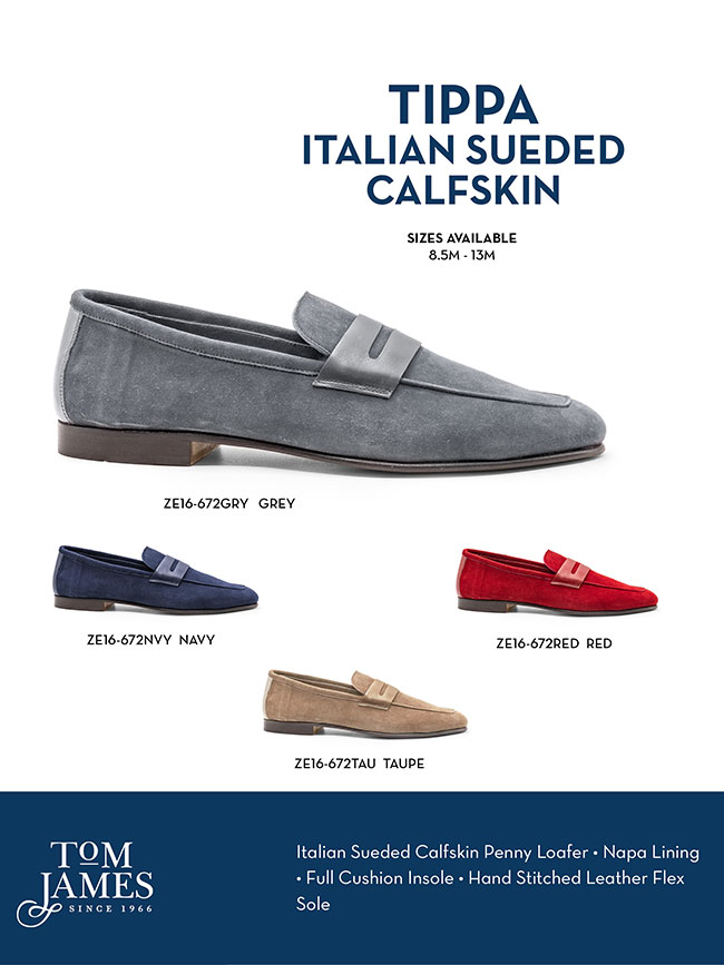                                                                                                                                                                                                                                                           , Tippa Suede And Calfskin Penny Loafer