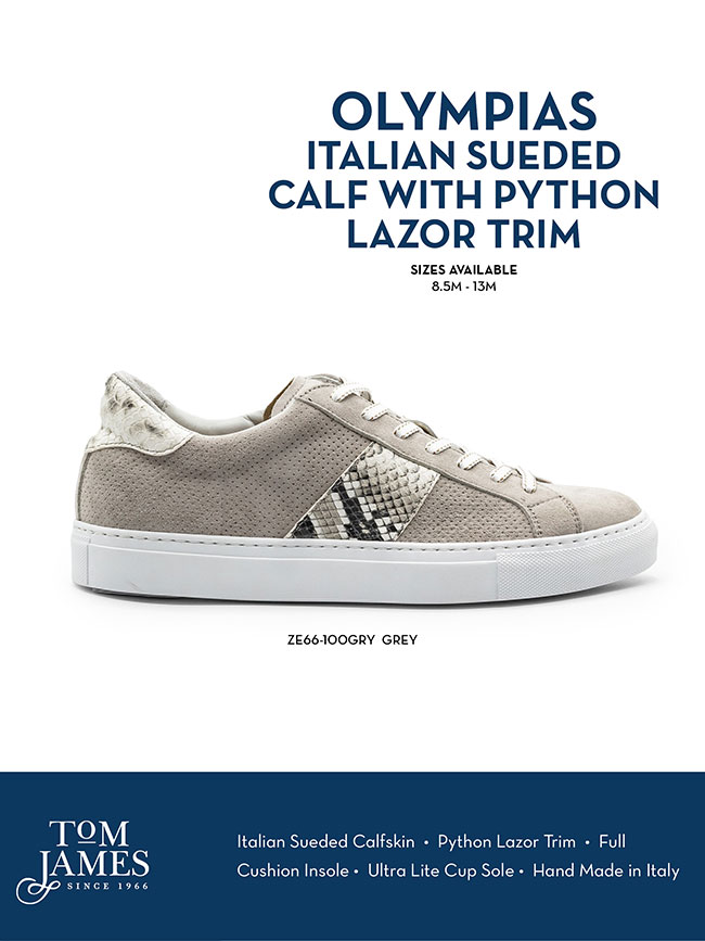                                                                                                                                                                                                                                                           , Olympias Genuine Python And Italian Sueded Goatskin